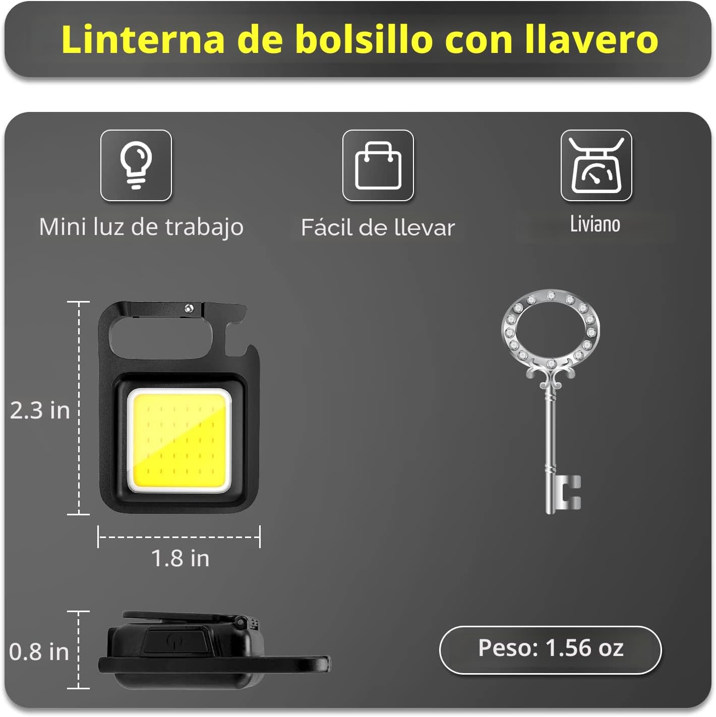 MINI LINTERNA LLAVERO LED
